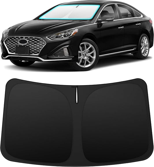 INSAUTO Custom Fit Windshield Sun Shade Accessories for Hyundai Sonata 2015-2019, Foldable Front Window Sunshade, UV & Heat Reflector, Keeps Interior Cool, Includes Storage Bag