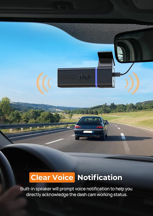 Dash Cam, 2.5K WiFi Dash Camera for Cars, E-YEEGER Mini Dashcam with App, Front Car Camera, G-Sensor, Loop Recording, Night Vision, 24H Parking Mode, 32G SD Card Included, Support 256GB Max
