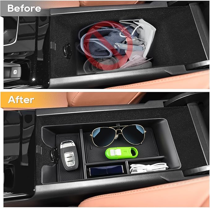 LFOTPP Center Console Organizer Tray for 2025-2026 Toyota Camry (XSE/XLE/SE/LE), ABS Armrest Storage Box Insert, Non-Slip Waterproof Car Accessories
