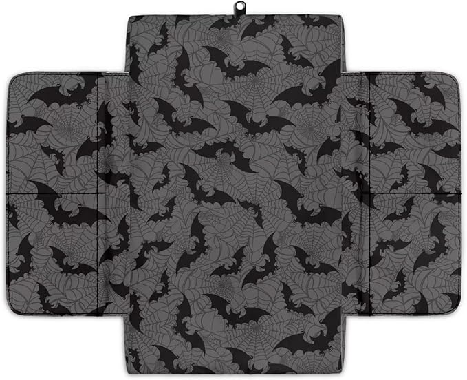 Tupalatus Spider Web Car Armrest Cover Bats Car Interior Protection Accessories Center Console Cushion Pad with Pockets Easy to Install Compatible with Most Cars,SUV,Truck,Van