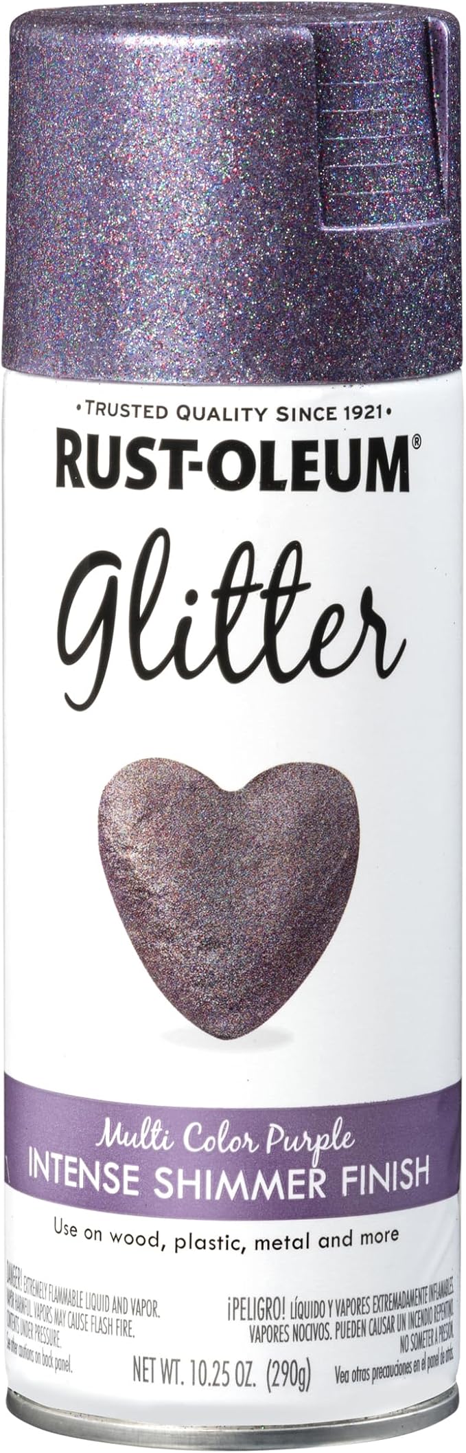 Rust-Oleum 342607 Specialty Glitter Spray Paint, 10.25 oz, Purple Multi-Color