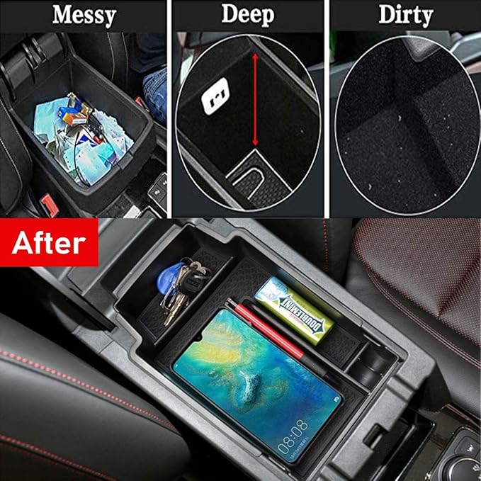 TTCR-II for Chevy Blazer Center Console Organizer 2019-2024 2025, for 2019-2024 2025 Chevy Blazer Console Organizer Tray Secondary Storage Box