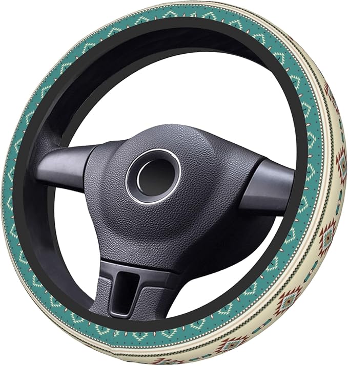 Western Steering Wheel Cover Cute Universal 15 Inch Car Accessories Protector for Women Fit Auto SUV Sedan Vans Trucks
