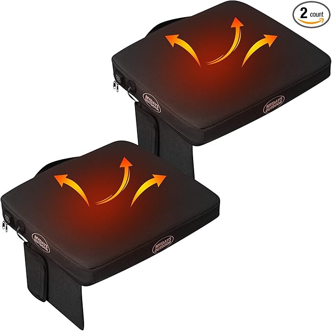 Juexica Portable Heating Seat Cushion Heated Pad with 3 Levels Fast Heating Warm Seat Pads Electric USB Power Stadium Pad for Bleachers Office Park Boat Camping