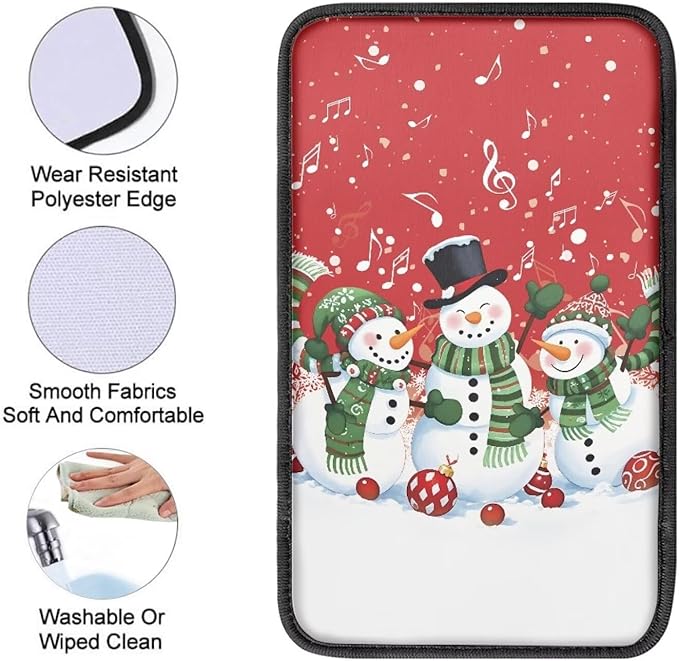 Music Snowman Arm Rest Cushion Pads for Vehicle Arm Rest Cushion Pads Anti-dust Dog & Cat Paws Protector Universal Fit for SUV/Truck/Vehicle