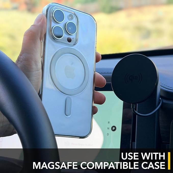 TWRAPS Dashboard Phone Holder for Rivian R1S & R1T, iPhone and Other Phone Cases, No Glue or Screws Secure Anchor Behind Screen on Dash, Accessory for Rivian 2021-2026 (Magnetic Mount)