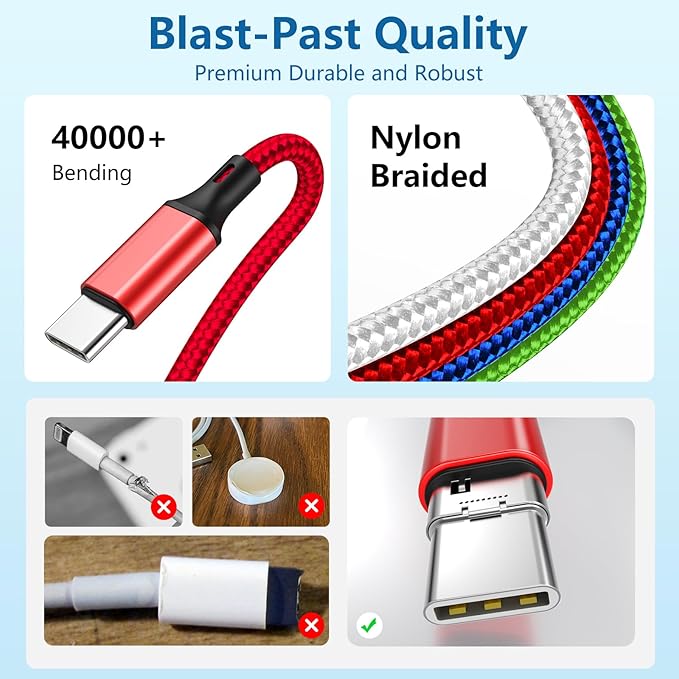 2Pack Multi Charging Cable for Apple Watch Charger 4 in 1 Travel Essentials RV Camping Essentials USB C/L/Micro Compatible with iWatch Series 11-1/iPhone 17/16/15/Android Airplane Gadgets-4FT