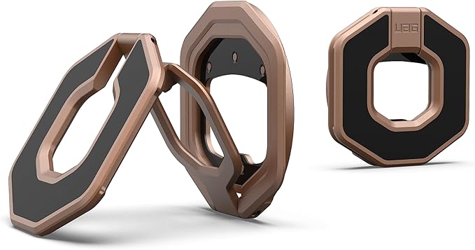 URBAN ARMOR GEAR UAG Magnetic Ring Stand Monarch Mag2 w/Built-in Bottle Opener - Ultra-Strong Double Magnet MagSafe Compatible Metal Phone Ring Grip 360 Rotation Kickstand, Aged Bronze
