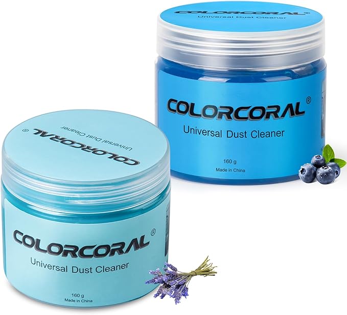 COLORCORAL 2Pack Car Cleaning Gel for Car Detailing Cleaning Putty for Interior Cleaner for Car Vents Cleaning Gel