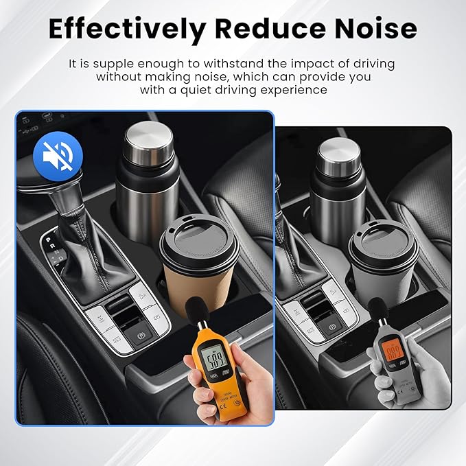Autorder Silicone 2-in-1 Cup Holder for 2022-2026 Hyundai Santa Cruz Accessories Silicone Center Console CupHolder Insert with Gear Shift Panel Cover Dust & Scratch Resistant All-Around Protection