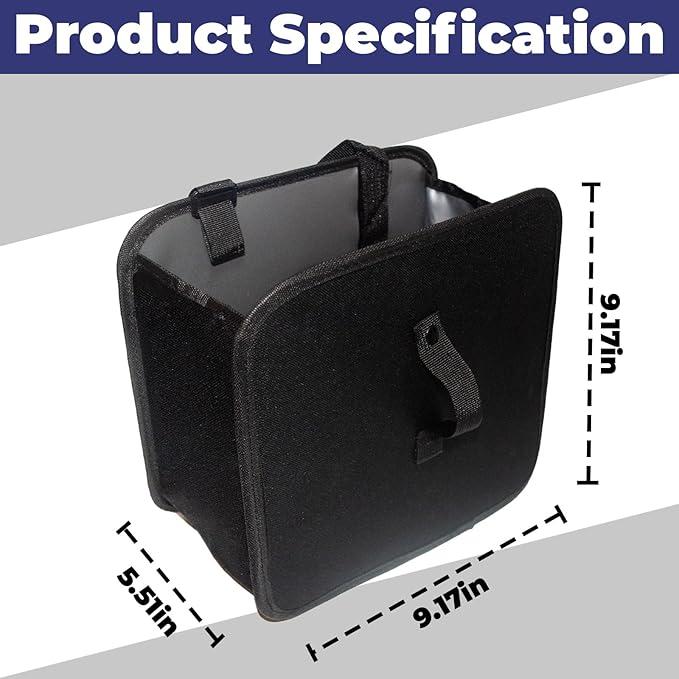 Car Trash Can, Foldable Trash Can Collapsible Hanging Trash Bag for Car Seat, 2 Gallons Leakproof Garbage Bags, Cars Must Haves Interior Accessories Essentials
