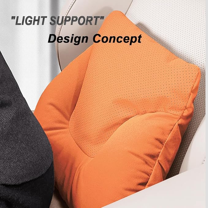 Car Neck Pillow Set for BMW M5 Touring 2025, Leather Car Headrest Lumbar Support Waist Backrest Head Support Cushion,BeigeWhite