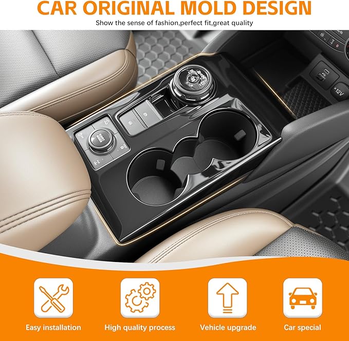 Gear Shift Panel Trim Compatible with 2021-2025 Ford Bronco Sport Shifter Panel Cover Center Console Protector for Bronco Sport Interior Accessories(Gear Shift Panel Cover)
