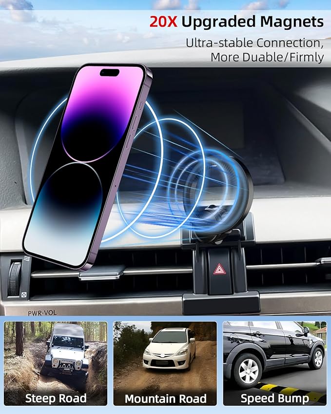 PZK Car Phone Mount for L-EXUS RX 350/ RX 450h 2010 2011 2012 2013 2014 2015 Accessories Custom Air Vent Compatible with Magsafe Car Phone Holder 360° Rotation Cell Phone Automobile Cradles