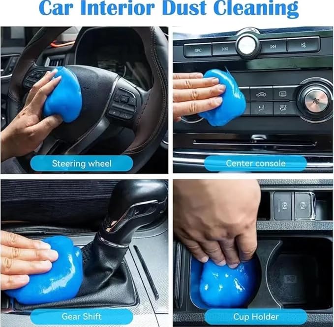 Generic Universal Super Clean Gel Car Detailing Automotive's Dust & Dirt Deep Cleaning Car Crevice Cleaner Air Vent Interior Removal Putty Cleaning PC Laptop Keyboard Cleaner Cameras 160g