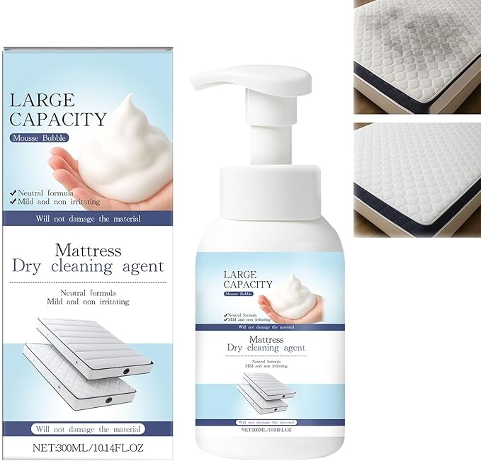 Powerful Mattress Yellow Stain Cleaner, Carpet Stain Remover, Urine Stains Remover for Mattress, Fabric Car Seat Cleaner, Oil Stains Removers for Clothes, No-Scrub Foam for Beds Sofa & Couch (1)