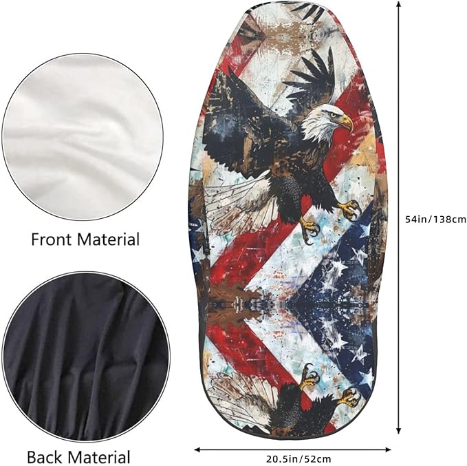Delerain Car Seat Covers Set 2Pcs, Flying American Flag with Eagle Universal Front Car Seats Vehicle Enterior Protector Suitable Fits Most Car Auto SUV Sedan Truck