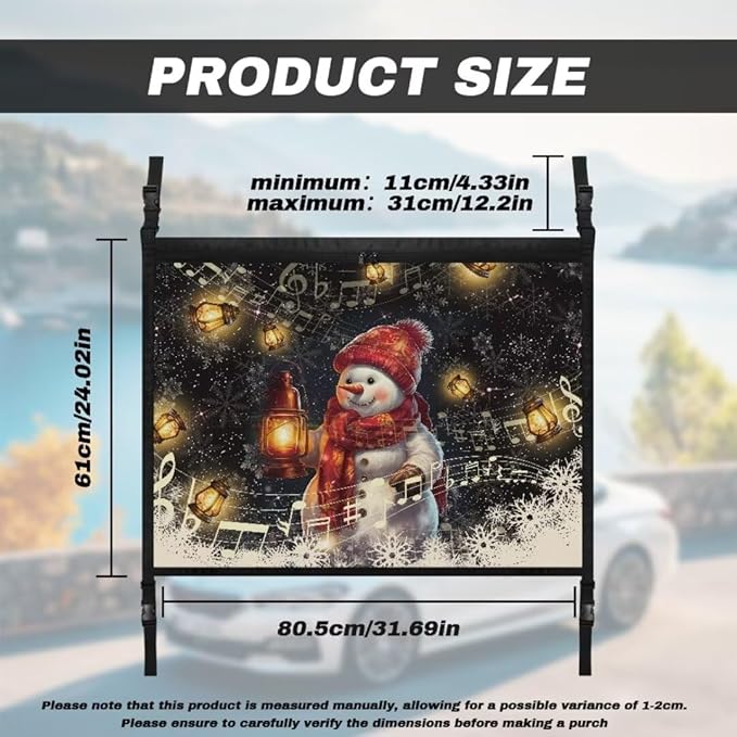 Snowman Lamp Car Roof Storage Bag Car Seat Storage Hanging Bag Premium Car Seat Organizer One-Size-Fits Tidy Pouch Pocket Storage for Small Items