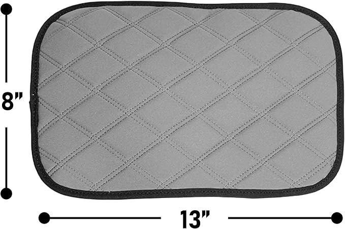FH Group Neosupreme Red Diamond Pattern Center Console Pad – Water-Resistant Armrest Cover Protector for Cars, SUVs & Trucks