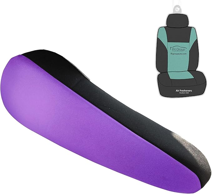 FH Group Flat Cloth Fabric Purple Armrest Cover Semi-Universal Fit, One Pair Purple
