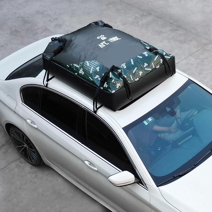 Rooftop Cargo Carrier, 21 Cubic Feet Waterproof Roof Rack Cargo Bag, Anti-Slip Heavy Duty Roof Bag for All Vehicles