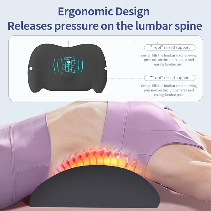Lumbar Support Pillow for Office Chair, Cooling Car Lumbar Pillow Lower Back Pain Relief,Memory Foam Back Cushion with Adjustable Straps,Ergonomic Chair Back Pillow for Gaming Chair,Car(Gray Cooling)