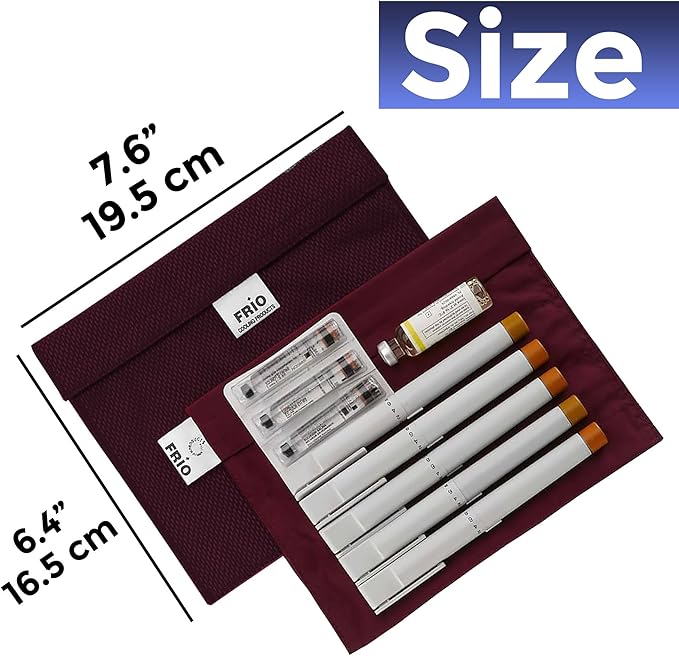 FRIO Cooling Wallet - Insulin Cooler for 45+ Hours of Stress Free On The Go - Burgundy - XL