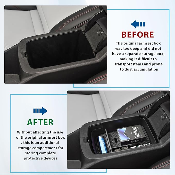 EDBETOS Center Console Organizer Tray Compatible with 2024 2025 2026 Chevy Trax Accessories LS 1RS LT 2RS ACTIV Interior Secondary Armrest Storage Box Insert Tray, ABS Material