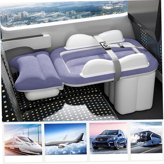 Toddler Airplane Bed, Comfortable Toddler Inflatable Bed with Pump, Patch Kit and Storage Bag, Portable for Car, Plane, Travel, Camping, Airplane for