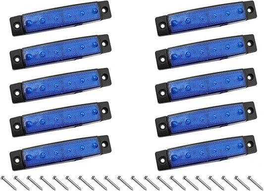 10Pcs LED Rock Lights Underglow Wheel Fender, Multi-Color Wheel Well Lights Waterproof Under Glow Kit for Car Truck SUV Golf Cart Wrangler ATV UTV Offroad - Fender Lighting (Blue)