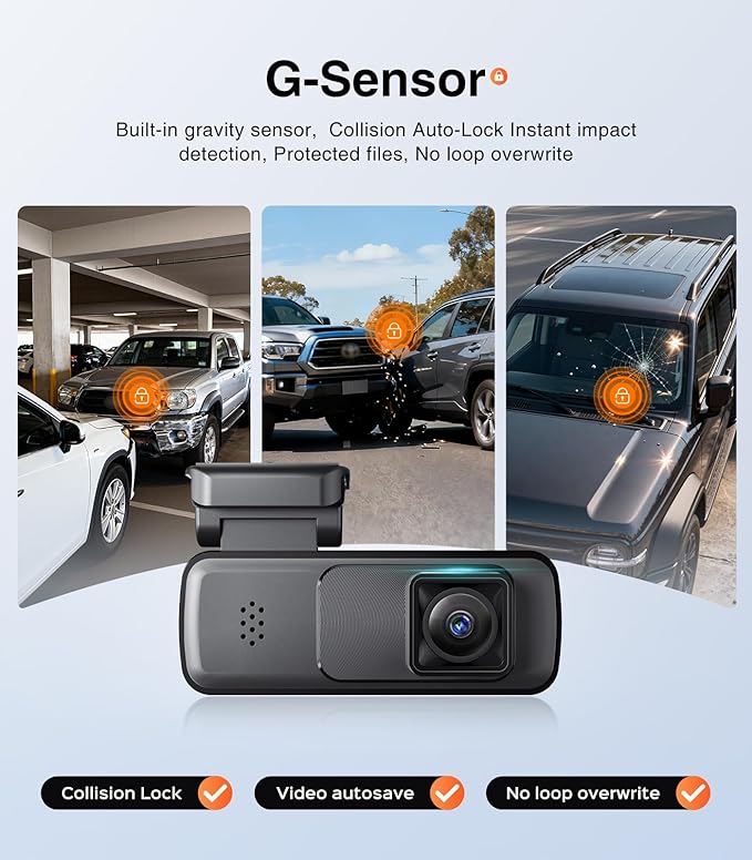 AINAVI Front Dashcam for Cars, Mini 2K Dash Camera, Dash Cam Built-in WiFi Wireless with APP Control, Hidden-Style Single Car Camera/WDR/Night Vision/G-Sensor/24H ParkingMode