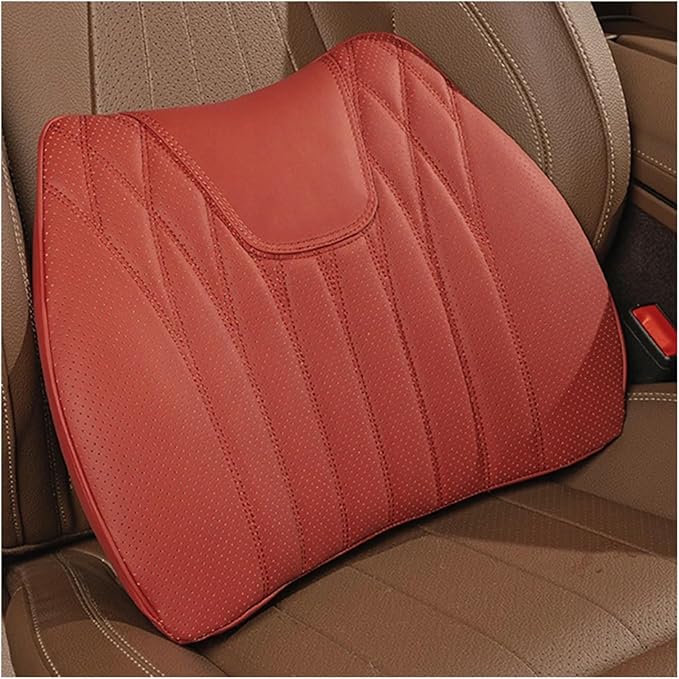 F Car Seat Cushion for BMW All Model I3 I4 I8 X1 X2 X3 X4 X5 X5M X6 X7 Z4 Car Lumbar Support Pillow Auto Seat Waist Back Cushion Y (Color : Red C)