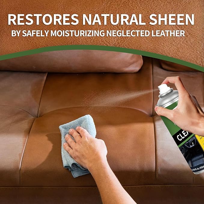 Ultimate 2-in-1 Leather Cleaner & Conditioner for suitable for all leather products, including cars, furniture, shoes, handbags and horse gear. Non-toxic, (450ML*2 pack)