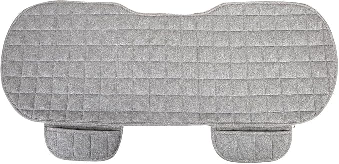 Suninbox Linen Back Car Seat Covers,Rear Car Seat Covers,Cloth Bottom Car Back Seat Cushion,Automotive Seat Protector Breathable Ventilated Gray