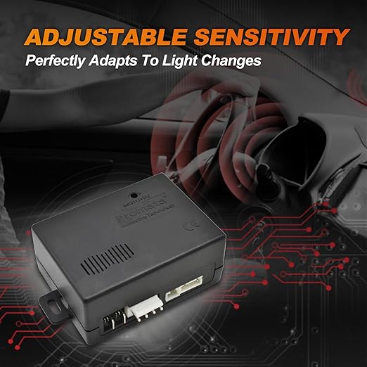 Promata 12V Automatic Headlights Sensor Kit - Auto On/Off & Smart Light Sensing, Universal Car Auto Sensor Control System