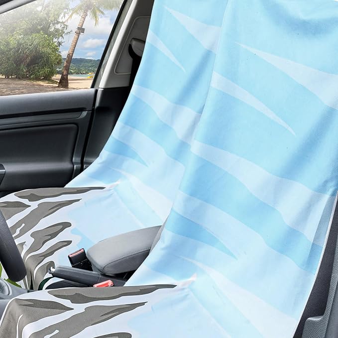 2 Pack Car Seat Towel Covers with Storage Bag 63 x 32 Inch Athletic Running Towel Seat Sweat Washable Non Slip Cover Gift for Car Outdoor Sport Activities (National Park 1)
