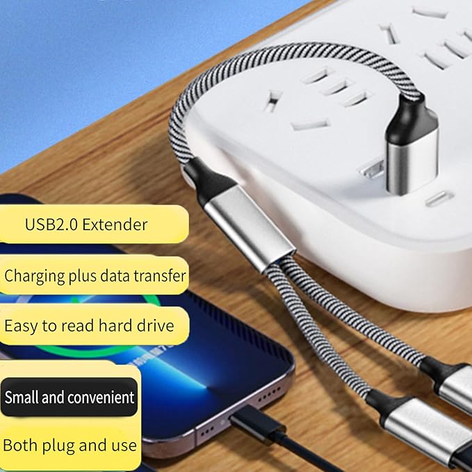USB Extension Cable Power Splitter Male to Female Adapter Port Extender Hub Data Charger Power Split Adapter USB Hub for Car