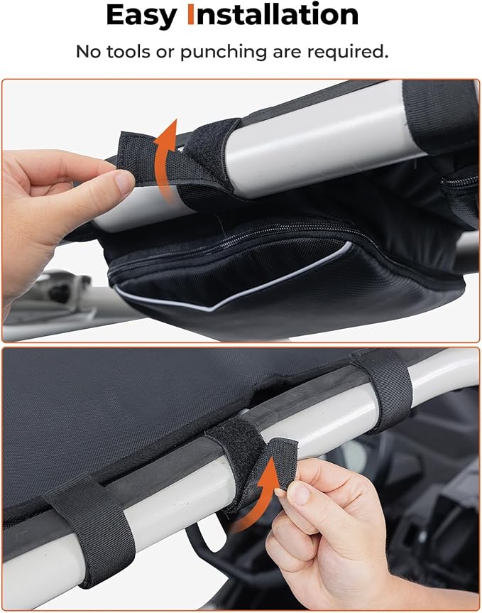 KEMIMOTO X3 Roof Storage Bag, Electric Device Tablet Holder Overhead Bag Compatible with 2017-2025 Can-Am Maverick X3 Max RS DS Turbo R, Black
