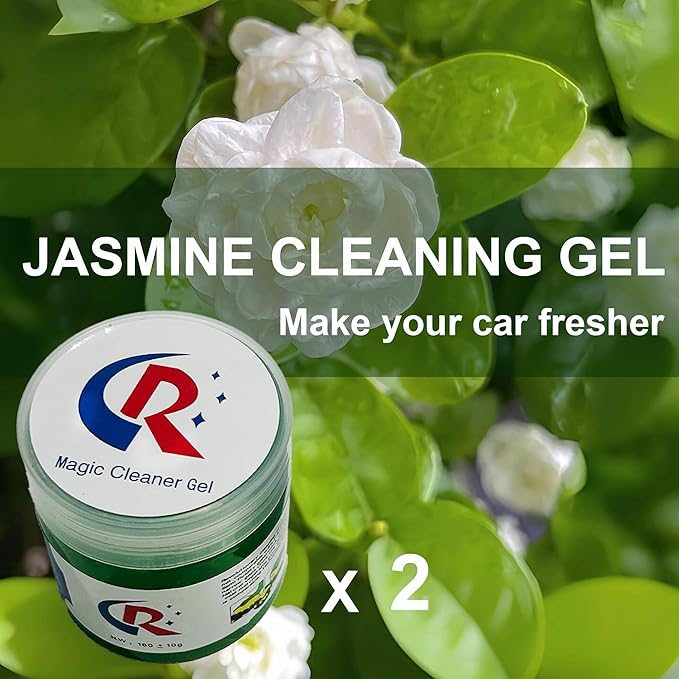 2-Pack Car Cleaning Gels Car Interior Cleaner Putty Slime Auto Detailing Tools Universal Dust Removal Cleaning Kit for Car Accessories Vents 3C Office Scented Green