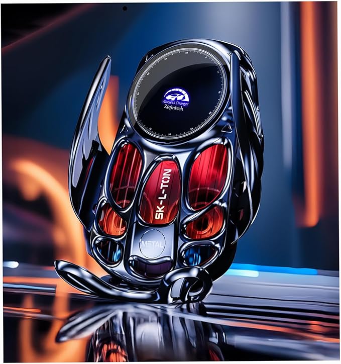 Ultimate Phone Holders for Your Car Wireless Charger, Cute Car Phone Holder,Auto-Clamping Mount Vent Goth Accessories Cradle for iPhone/Samsung Galaxy/Moto/Pixel