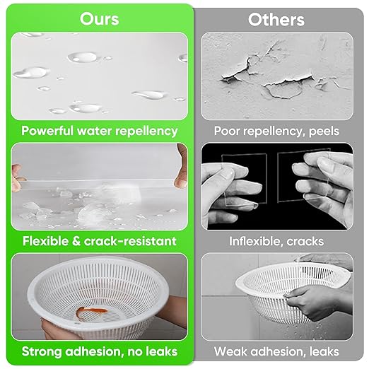 Invisible Waterproof Agent 35oz | Transparent Sealant for Bathroom, Shower, Concrete & Roof, Indoor/Outdoor Use