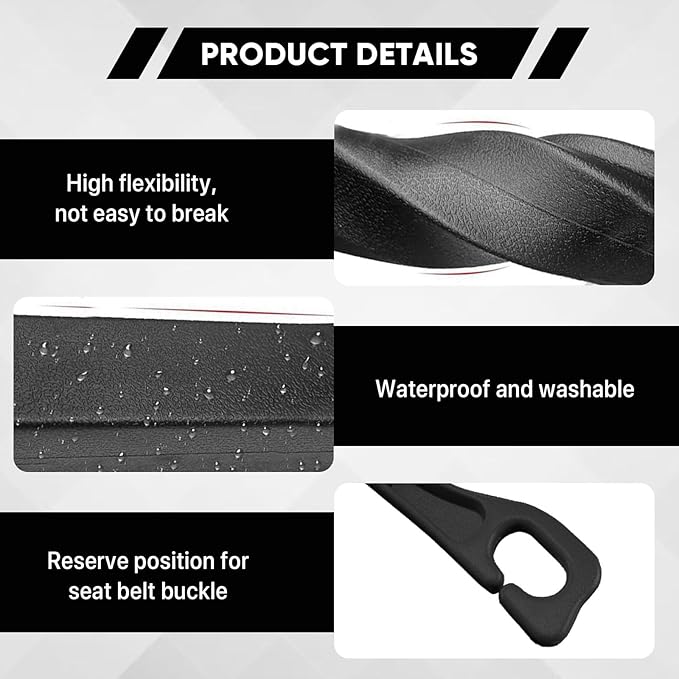 2PCS Car Seat Gap Filler Organizer, Upgrade Car Gap Filler with Fill and Storage Function for Storing Phones Keys Cards, Universal No Drop Seat Guard for Cars (Black)