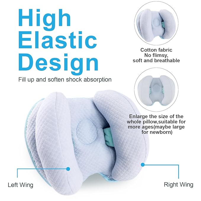 KAKIBLIN Baby Head Neck Support Pillow, 2 in 1 Banana Neck Pillow for Baby, Babies Travel Pillows for Stroller, for Newborn, Adjustable Head Support Pillow for Kids Toddler
