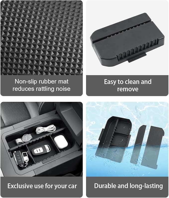 CDEFG 2024 2025 Land Cruiser Center Console Organizer Compatible with 2024 2025 Toyota Land Cruiser 250 Prado J250 LC250 Accessories Middle Console Armrest Storage Box(Not Fit Armrest with Cool Box)