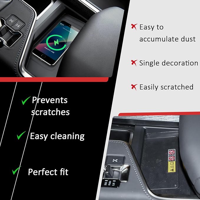 auovo Center Console Wireless Charging Protective Mat for 2024 2025 Lexus GX 550 Accessories, Non-Slip Silicone Protection Pad Center Console Liner Car Interior Automotive Decoration