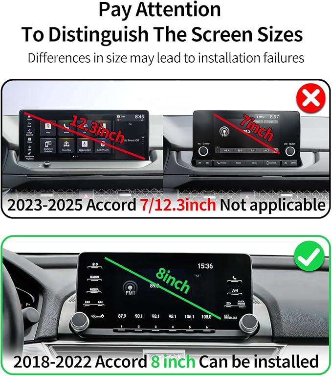 MaserWeller Car Phone Holder for Honda Accord 2018-2022 Accessories 8-Inch Screen Fixed Clip, 360° Rotation Phone Mount Compatible with MagSafe, Cell Phone Holder That Does Not Affect Air Vent