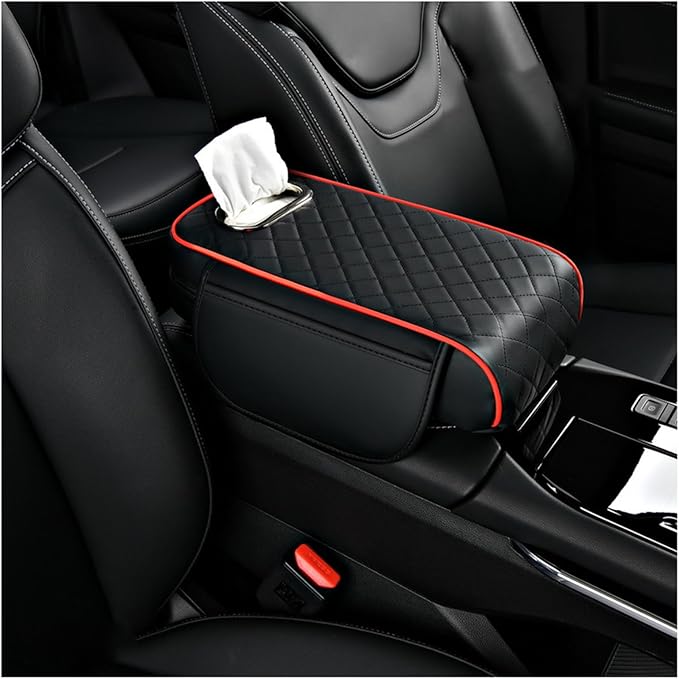 Center Console Cover for KIA Seltos 2019 2020 2021 2022 2023 2024 2025, Leather Arm Rest Armrest Cover for Car, Center Console Armrest Cover Armrest Storage Box, Interior Accessories