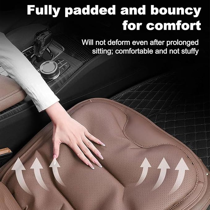 Car Seat Cushion for Porsche Macan 2015-2025-pr, Breathable Non-Slip Driver Seat Pad Ergonomic Memory Foam for Long Driving Car Office,B/3Pcs-White
