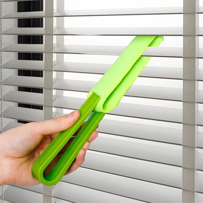 Microfiber Window Blinds & Car Vent Cleaner Set, 8 Brushes with Extra Washable Covers, 4.7-Inch Long, Multi-Color Tool for Cleaning