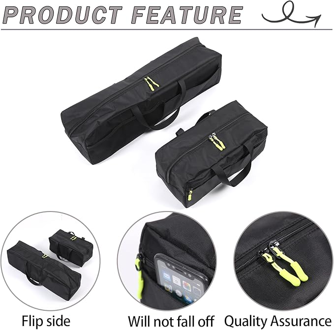 Lcojicep Car rear seat hidden storage bag Compatible with Tacoma 2016-2024 Oxford Cloth Car back seat back storage bag Accessories (2 Pcs)